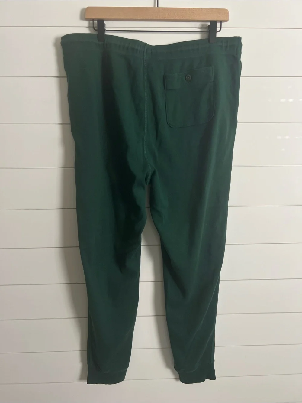 J.Crew Heritage Brushed Rib Knit Jogger Pants Men’s L Tall Green 100% Cotton